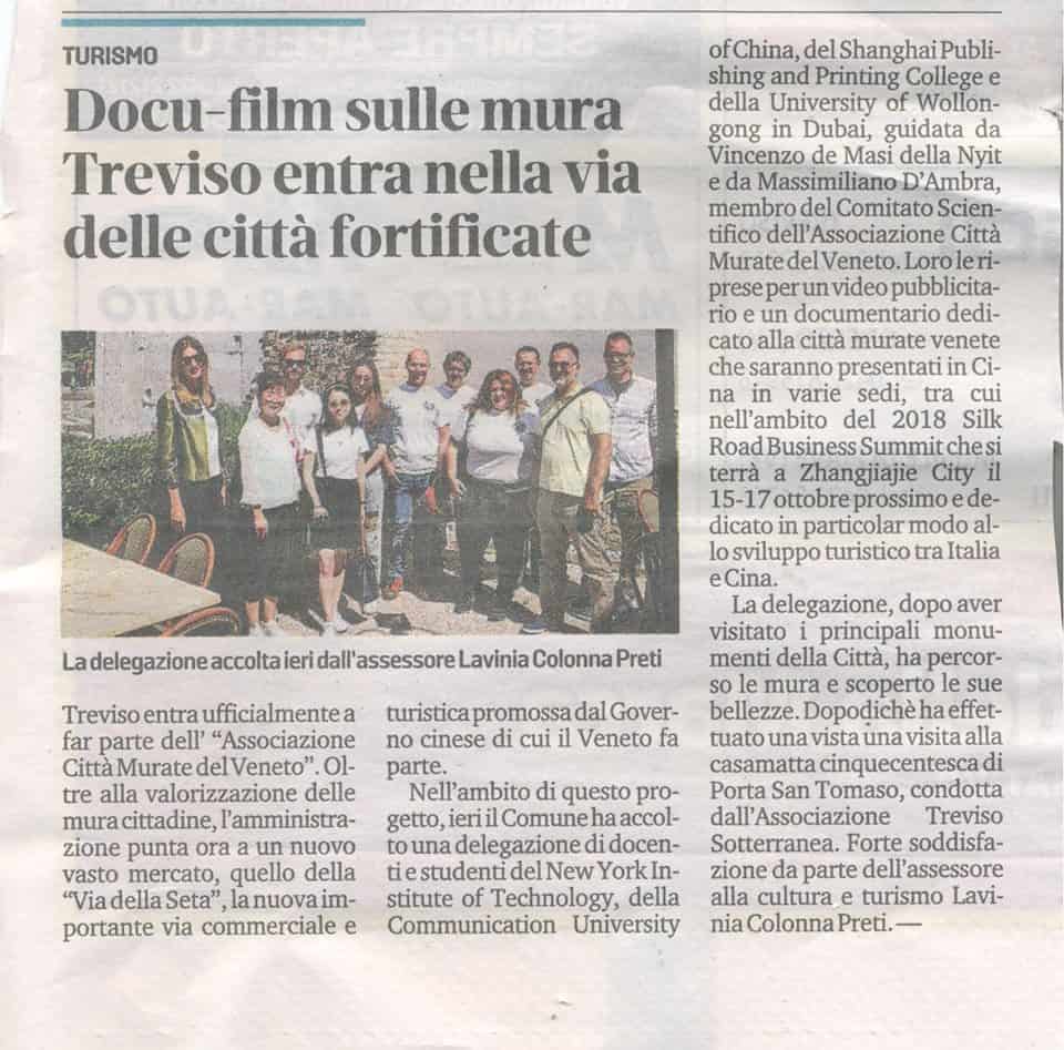Docu-film sulle mura, Treviso entra nella via delle città fortificate